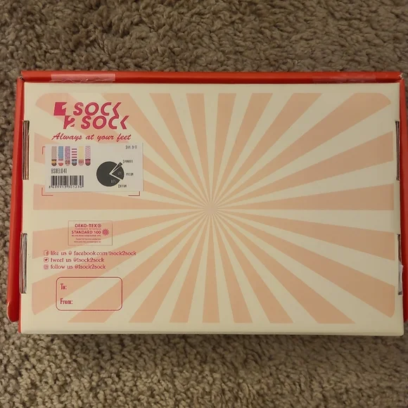 1Sock2Sock Women's 6 pack donut box cotton blend crew socks NIB - Picture 3 of 4